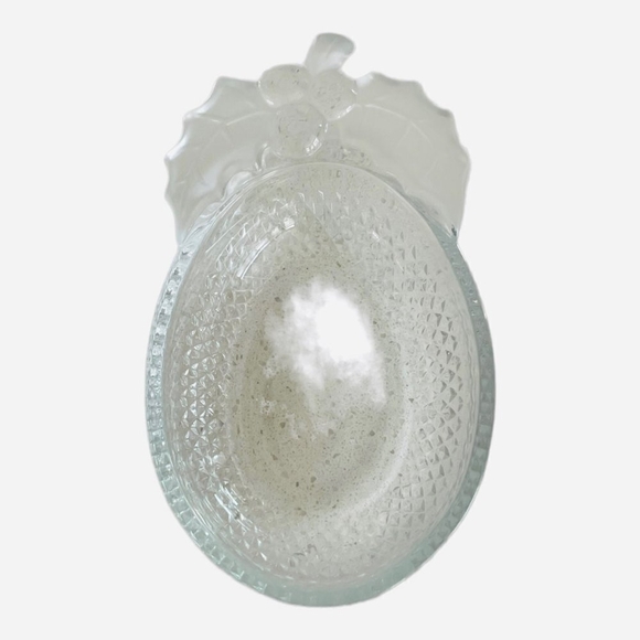 Vintage Grape Ice Glass Bowl Grape Shaped Dessert Bowl Plate Tray - Picture 3 of 4